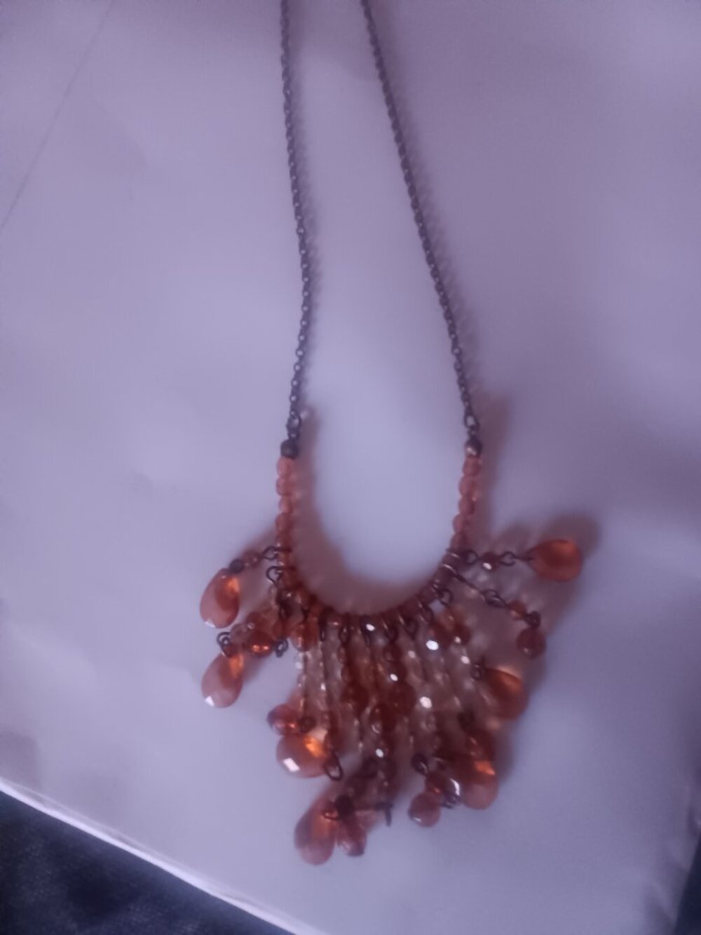 1928 Amber Beaded Choker
